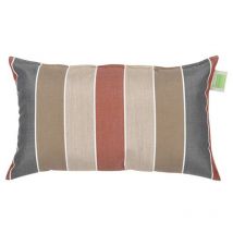 Mini coussin rectangulaire 40 x 24 cm - 100% Coton- Marron/Rouge - JERSEY