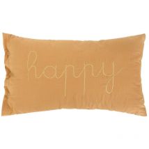 Coussin rectangulaire Lili en gaze de coton 50x30cm marron Atmosphera Créateur D'intérieur
