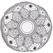 Coussin rond 40 cm new delhi noir