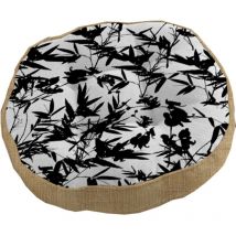 Coussin tapissier en coton rond 40x8 cm mayline, par Soleil d'ocre