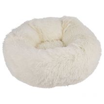 Coussin rond fluffy ecru