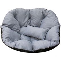 Blomster - Coussin rond pour balançoire suspendue cocoon gris clair