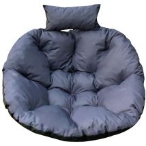 Blomster - Coussin rond pour cocon de balançoire suspendu - gris