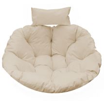 Blomster - Coussin rond pour le cocon de la balançoire suspendue - beige