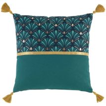 Coussin style art déco Bleu 40x40 cm
