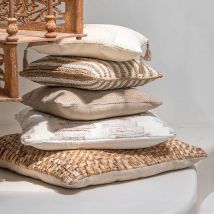 Coussin carré beige 45x45x10cm