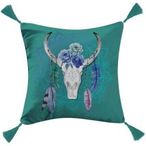 Coussin Toreo turquoise