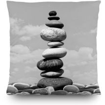 Coussin tour de galets - 45 cm x 45 cm