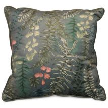 Coussin Velours motif coloré thym avec garnissage