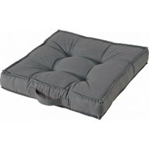 Oreiller carré en coton rembourré 50x50 cm avec poignée de salon Grey - Grey