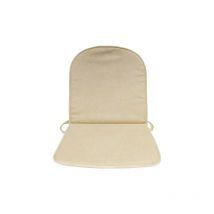 Coussins a' dossier bas pour chaises et fauteuils polyester et coton avec rembourrage 8 pcs beige cm 80x42x2 pour jardin exte'rieur