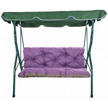 Setgarden - Coussins de balancelle extérieur 120 x 60 x 50cm, coussins pour balancelles 2-3 places, Violet