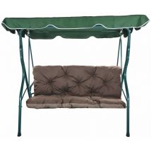 Setgarden - Coussins de balancelle extérieur 150 x 60 x 50cm, coussins pour balancelles 3-2 places, Brun