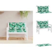 Coussins de banc de jardin lot de 2 motif de feuilles - Coussin De Banc - Coussin D'extérieur - Coussin Jardin - Décoration Intérieur - Décoration