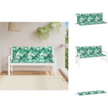 Coussins de banc de jardin lot de 2 motif de feuilles - Coussin De Banc - Coussin D'extérieur - Coussin Jardin - Décoration Intérieur - Décoration