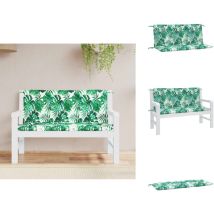 Coussins de banc de jardin lot de 2 motif de feuilles - Coussin De Banc - Coussin D'extérieur - Coussin Jardin - Décoration Intérieur - Mobilier