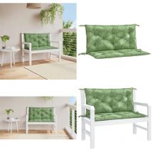 Coussins de banc de jardin lot de 2 motif de feuilles - Coussin De Banc - Coussin D'extérieur - Coussin Jardin - Décorations Intérieures - Décoration