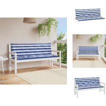 Coussins de banc de jardin lot de 2 rayures bleues et blanches - Coussin De Banc - Coussin D'extérieur - Coussin Décoratif - Housse De Coussin