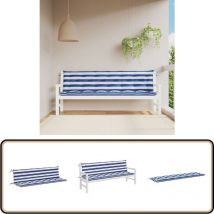 Coussins de banc de jardin lot de 2 rayures bleues et blanches - Coussin De Banc - Coussin D'extérieur - Coussin Décoratif - Housse De Coussin