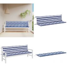 Coussins de banc de jardin lot de 2 rayures bleues et blanches - Coussin De Banc - Coussin D'extérieur - Coussin Décoratif - Housse De Coussin