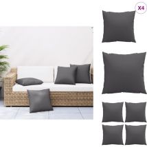 Coussins de canapé 4 pcs anthracite 40x40 cm tissu - Coussin De Canapé - Coussins De Canapé - Coussin - Coussin De Chaise