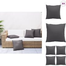 Coussins de canapé lot de 4 anthracite 50x50 cm tissu - Coussin De Canapé - Coussins De Canapé - Coussin - Coussin De Chaise
