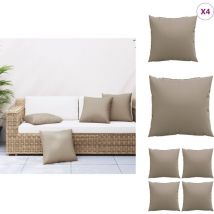 Coussins de canapé lot de 4 taupe 40x40 cm tissu - Coussin De Canapé - Coussins De Canapé - Coussin - Coussin De Chaise