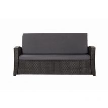 Setgarden - Coussins de canapé meubles de jardin en résine tressée Anthracite, Coussins balançoire d'extérieur 130x60x50cm Coussin de banc extérieur