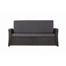 Setgarden - Coussins de canapé meubles de jardin en résine tressée Anthracite, Coussins balançoire d'extérieur 170x60x50cm Coussin de banc de jardin