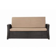 Setgarden - Coussins de canapé meubles de jardin en résine tressée Beige, Coussins balançoire d'extérieur 130x50x50cm Coussin de banc extérieur -Slim