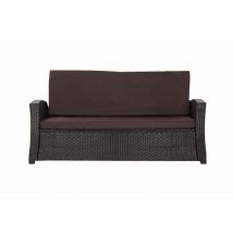 Setgarden - Coussins de canapé meubles de jardin en résine tressée Marron, Coussins balançoire d'extérieur 100x60x50cm Coussin pour banquette 2