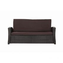 Coussins de canapé meubles de jardin en résine tressée Marron, Coussins balançoire d'extérieur 160x60x50cm Coussin de banc de jardin 3 places -Slim