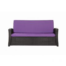 Setgarden - Coussins de canapé meubles de jardin en résine tressée Violet, Coussins balançoire d'extérieur 110x60x50cm Coussin pour banquette 2