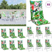 Coussins de chaise à dossier haut lot de 6 multicolore - Coussin De Chaise - Coussin Décoratif - Coussin Extérieur - Coussin Confortable - Coussin
