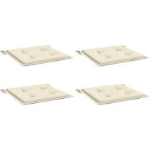 True Deal - Inlife Coussins De Chaise De Jardin 4 Pcs Crème 50x50x3 Cm Tissu