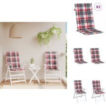 Coussins de chaise de jardin à dossier haut lot de 2 120x50x3cm - Coussin De Chaise - Coussin Exterieur - Coussin Jardin - Coussin Confortable