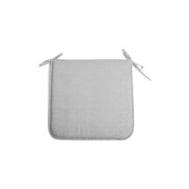 Coussins de chaise Panarea 60% polyester 40% coton rembourrage en mousse polyure'thane 39x39x2 cm gris pour jardin exte'rieur