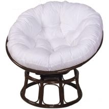 Bluedeer - Coussins de Chaise Ronds, Doux Épais Coussin Fauteuil Coussin Fauteuil Rotin pour Jardin ExtéRieur, Balcon Et Salon (Blanc 60x60 cm)