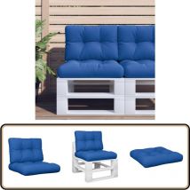 Coussins de palette lot de 2 bleu royal tissu - Coussin De Terrasse - Coussin Exterieur - Coussin Confortable - Coussin Design - Coussin Bleu