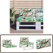 Coussins de palette lot de 2 multicolore tissu - Coussins De Patio - Coussins Exterieurs - Coussin Décoratif - Coussin Confortable - Coussin Design