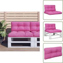 Coussins de palette lot de 2 rose tissu - Coussins Exterieurs - Coussins De Jardin - Coussins Patio - Cushions Décoratifs - Cushions Confortable