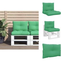 Coussins de palette lot de 2 vert tissu - Coussin De Palette - Coussins De Palette - Coussin - Coussin Extérieur