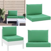 Coussins de palette lot de 2 vert tissu oxford - Coussins De Patio - Coussins Exterieurs - Coussins Jardin - Oreillers Extérieurs - Cushions