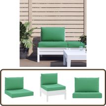 Coussins de palette lot de 2 vert tissu oxford - Coussins De Patio - Coussins Exterieurs - Coussins Jardin - Oreillers Extérieurs - Cushions
