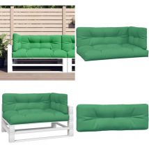 Coussins de palette lot de 3 vert tissu - Coussins De Patio - Coussins D'extérieurs - Coussins Décoratifs - Coussins Confortable - Cushions Outdoor