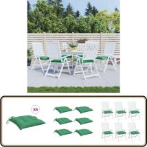 Coussins de palette lot de 6 vert 50x50x7 cm tissu oxford - Coussin De Chaise - Coussin D'extérieur - Coussin Décoratif - Coussin Vert - Coussin