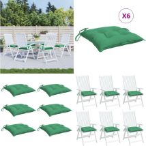 Coussins de palette lot de 6 vert 50x50x7 cm tissu oxford - Coussin De Chaise - Coussin D'extérieur - Coussin Décoratif - Coussin Vert - Coussin
