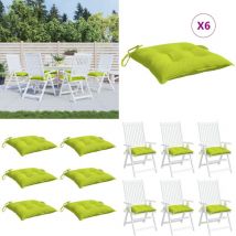 Coussins de palette lot de 6 vert brillant 50x50x7 cm - Coussin De Chaise - Coussin D'extérieur - Coussin Décoratif - Coussin Patio - Coussin Vert