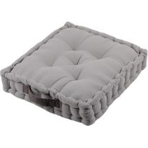 Coussin de sol à poignée colorée Gris souris 45x45 cm
