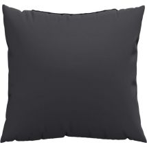 Coussins de canapé lot de 4 noir 50x50 cm tissu